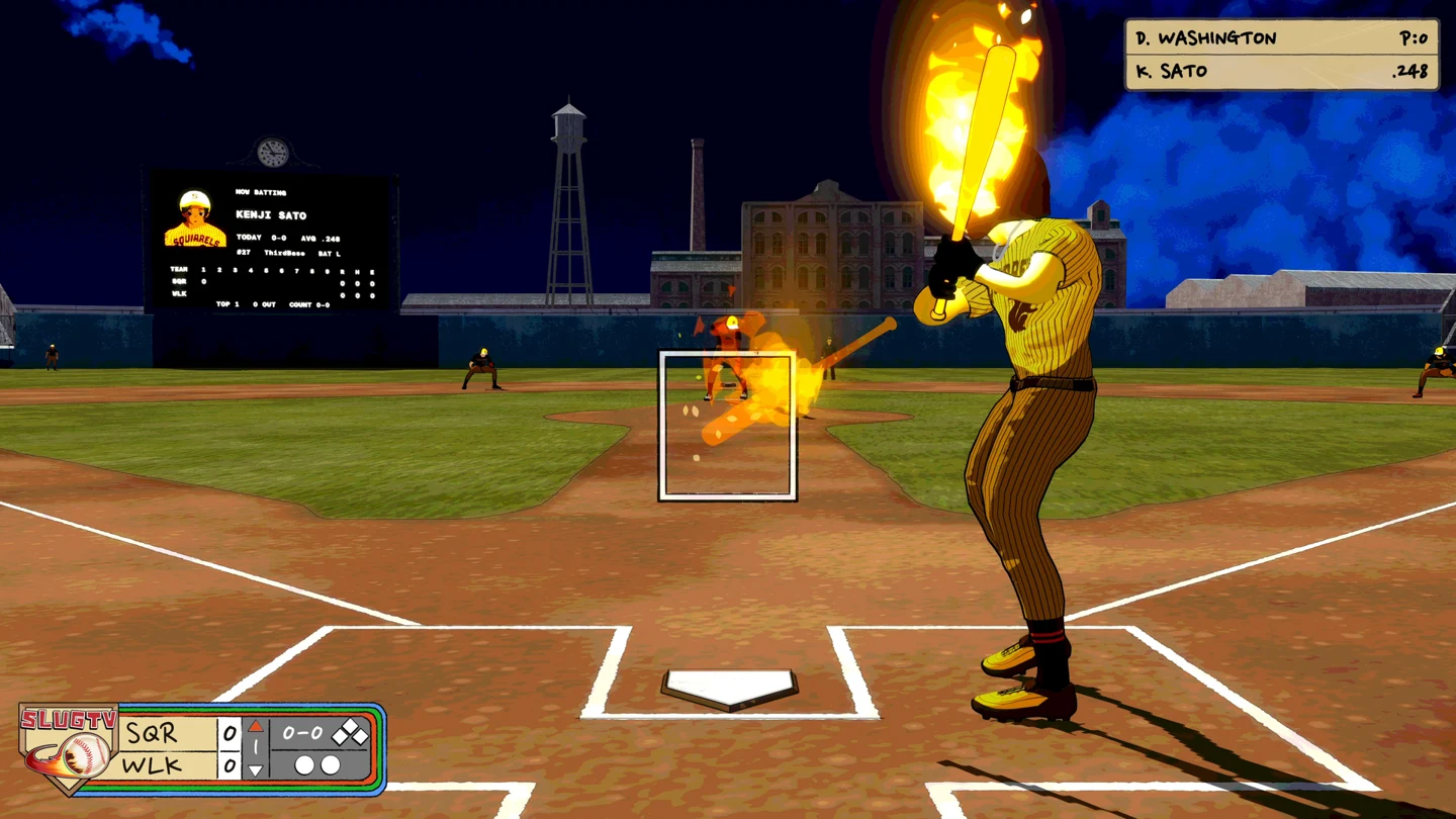 Fire bat at night